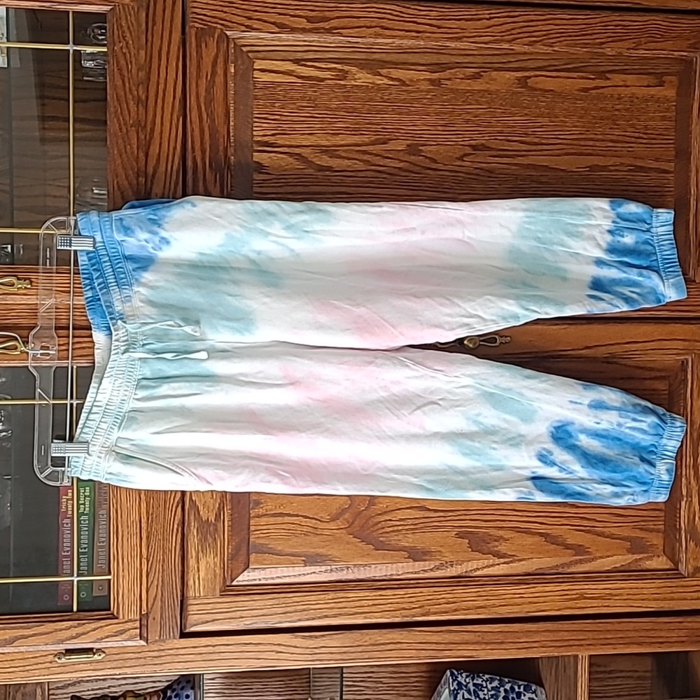 Splendid Tie Dye Cropped Joggers Size Medium